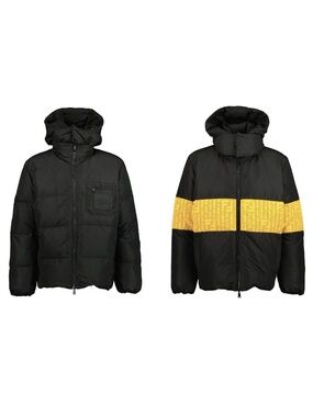 Fendi Puffer Jacket Reversible Hooded FF Monogram Size 52 New